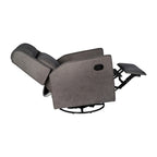 Fauteuil inclinable, à bascule et pivotant 3-en-1 manuel pour 1 personne, crème/gris foncé/gris clair