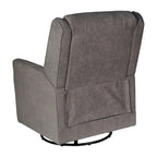Fauteuil inclinable, à bascule et pivotant 3-en-1 manuel pour 1 personne, crème/gris foncé/gris clair