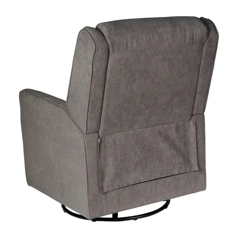 Fauteuil inclinable, à bascule et pivotant 3-en-1 manuel pour 1 personne, crème/gris foncé/gris clair
