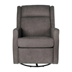 Fauteuil inclinable, à bascule et pivotant 3-en-1 manuel pour 1 personne, crème/gris foncé/gris clair