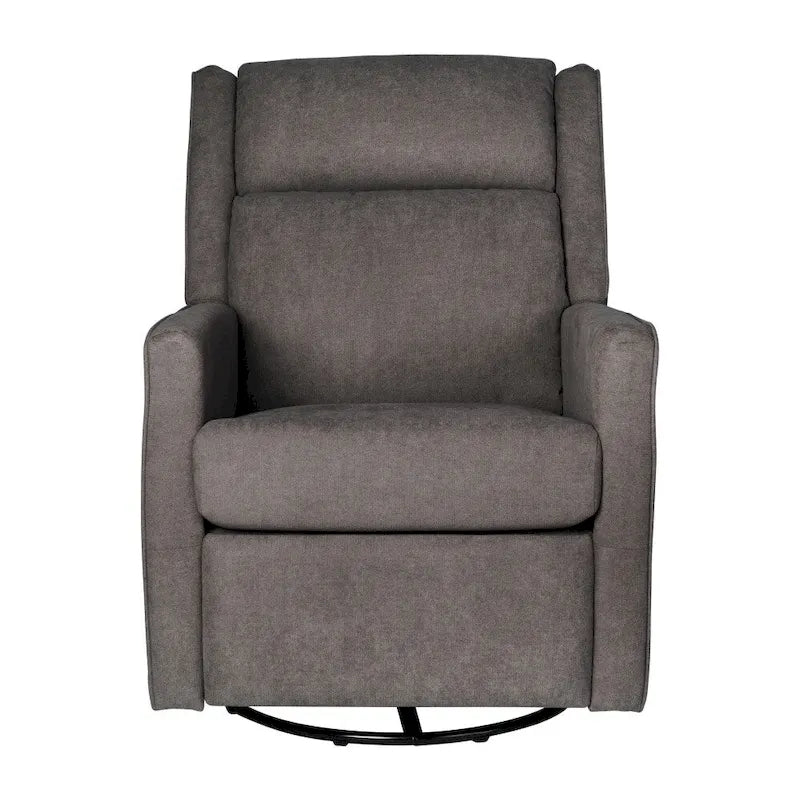 Fauteuil inclinable, à bascule et pivotant 3-en-1 manuel pour 1 personne, crème/gris foncé/gris clair