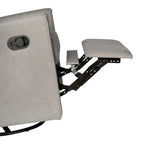 Fauteuil inclinable, à bascule et pivotant 3-en-1 manuel pour 1 personne, crème/gris foncé/gris clair