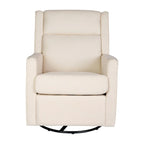Fauteuil inclinable, à bascule et pivotant 3-en-1 manuel pour 1 personne, crème/gris foncé/gris clair