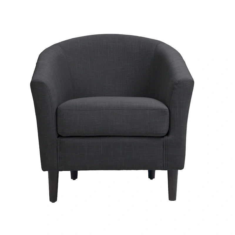 Fauteuil d'appoint baril moderne en bouclette 5 coloris avec pieds en bois pour 2 (Lot de 2)