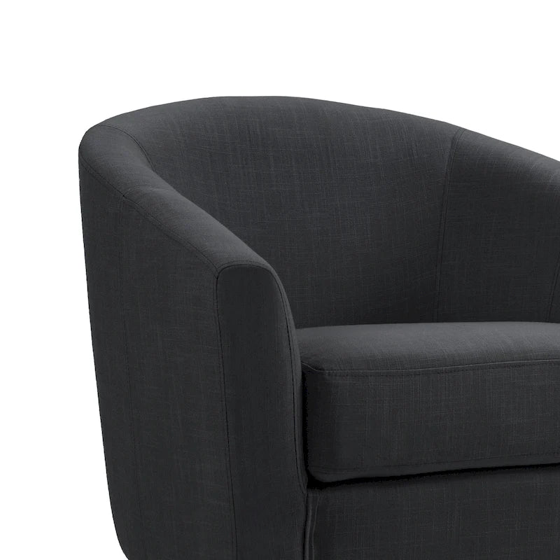 Fauteuil d'appoint baril moderne en bouclette 5 coloris avec pieds en bois pour 2 (Lot de 2)