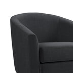 Fauteuil d'appoint baril moderne en bouclette 5 coloris avec pieds en bois pour 2 (Lot de 2)