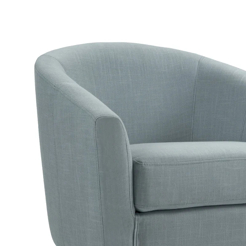 Fauteuil d'appoint baril moderne en bouclette 5 coloris avec pieds en bois pour 2 (Lot de 2)