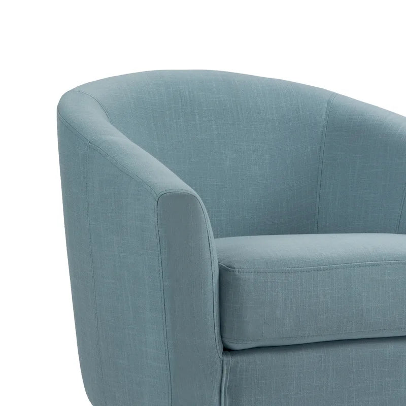 Fauteuil d'appoint baril moderne en bouclette 5 coloris avec pieds en bois pour 2 (Lot de 2)