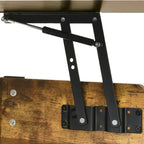 Table Basse Carrée de Ferme 4 Couleurs avec Pieds en X et 2 Niveaux de Rangement (Options Plateau Relevable)