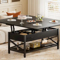 Table basse relevable moderne 4 couleurs avec LED RVB, USB et prises de courant pour 2+