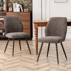 Lot de 2 chaises de salle à manger capitonnées sans accoudoirs 5 couleurs