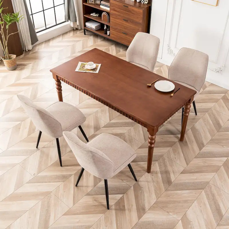 Lot de 2 chaises de salle à manger capitonnées sans accoudoirs 5 couleurs