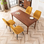 Lot de 2 chaises de salle à manger capitonnées sans accoudoirs 5 couleurs