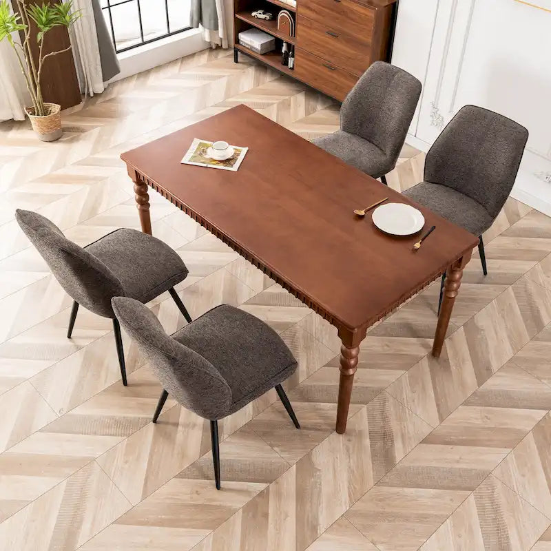 Lot de 2 chaises de salle à manger capitonnées sans accoudoirs 5 couleurs