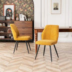 Lot de 2 chaises de salle à manger capitonnées sans accoudoirs 5 couleurs