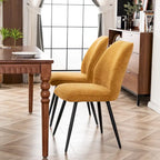 Lot de 2 chaises de salle à manger capitonnées sans accoudoirs 5 couleurs