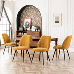 Lot de 2 chaises de salle à manger capitonnées sans accoudoirs 5 couleurs