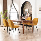 Lot de 2 chaises de salle à manger capitonnées sans accoudoirs 5 couleurs