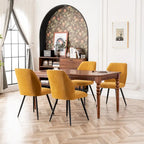 Lot de 2 chaises de salle à manger capitonnées sans accoudoirs 5 couleurs