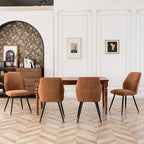 Lot de 2 chaises de salle à manger capitonnées sans accoudoirs 5 couleurs