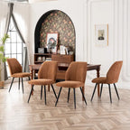 Lot de 2 chaises de salle à manger capitonnées sans accoudoirs 5 couleurs