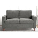 Ensemble canapé et causeuse 2 pièces de style moderne du milieu du siècle, 4 couleurs, avec coussins réversibles pour 3 personnes et plus