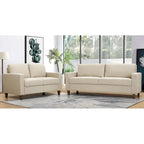 Ensemble canapé et causeuse 2 pièces de style moderne du milieu du siècle, 4 couleurs, avec coussins réversibles pour 3 personnes et plus