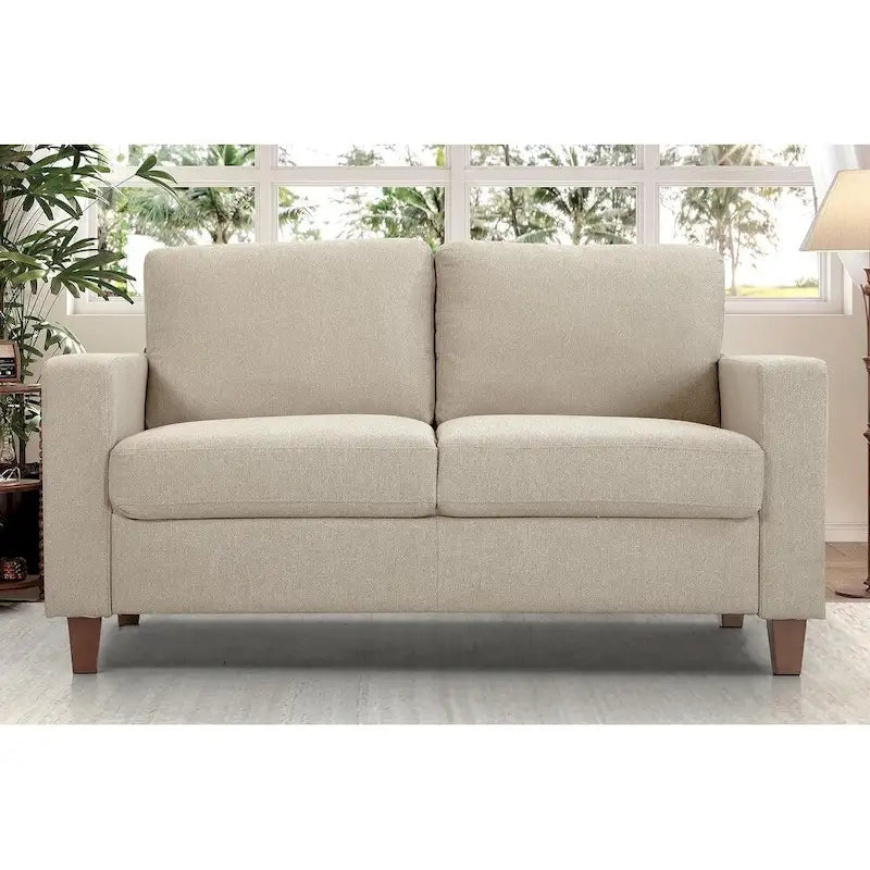 Ensemble canapé et causeuse 2 pièces de style moderne du milieu du siècle, 4 couleurs, avec coussins réversibles pour 3 personnes et plus