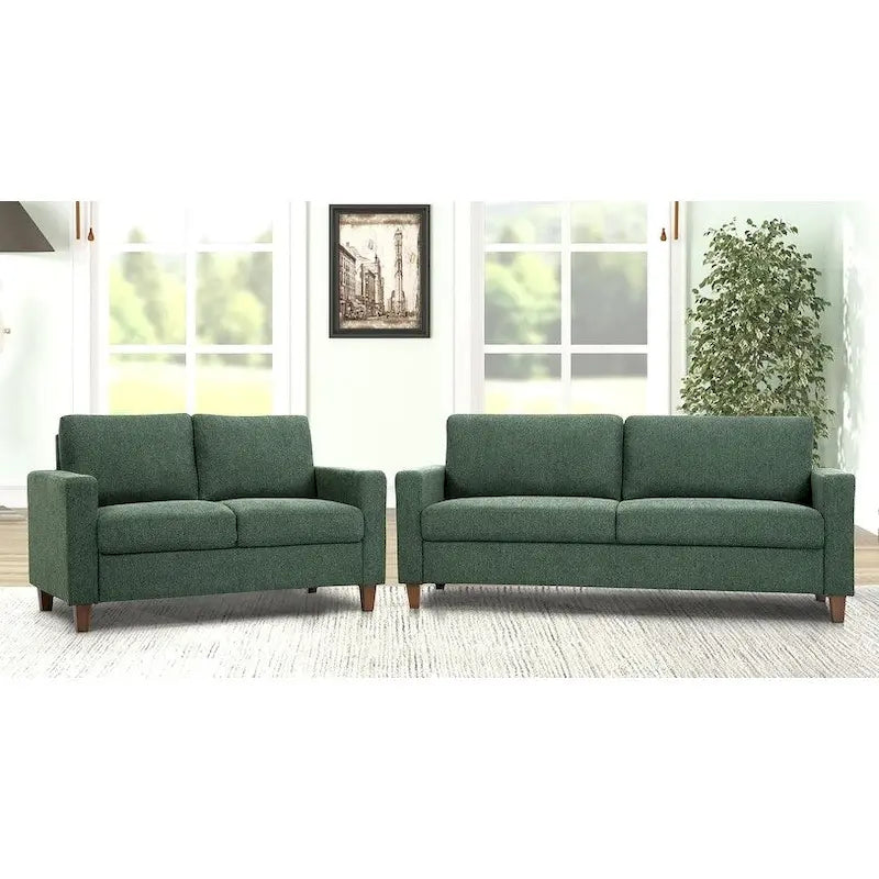 Ensemble canapé et causeuse 2 pièces de style moderne du milieu du siècle, 4 couleurs, avec coussins réversibles pour 3 personnes et plus