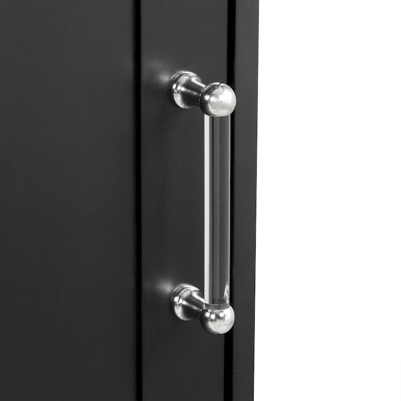 Meuble de rangement haut de salle de bain autoportant Blanc/Noir/Gris, 1 personne
