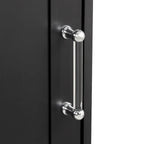 Meuble de rangement haut de salle de bain autoportant Blanc/Noir/Gris, 1 personne