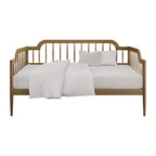Lit de repos double classique à broche 2 couleurs avec cadre en bois massif et MDF pour 1 personne