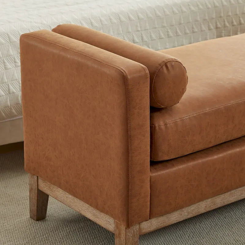 Banc de rangement capitonné moderne 4 couleurs avec pieds en bois massif pour 2 personnes et plus
