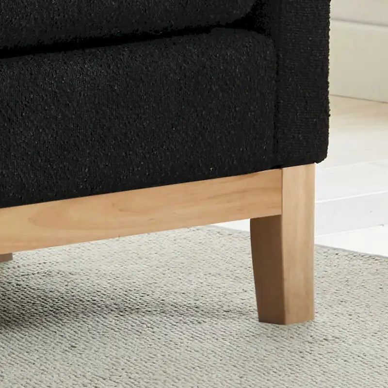 Banc de rangement capitonné moderne 4 couleurs avec pieds en bois massif pour 2 personnes et plus